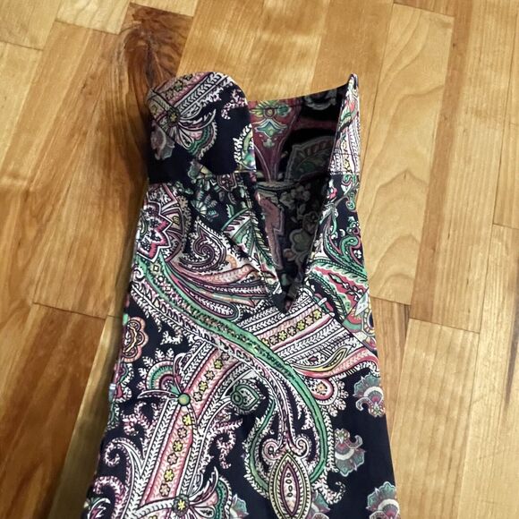 Lauren Ralph Lauren Top‎ Patchwork Paisley Button Down Shirt Sz Small EUC - Picture 12 of 13